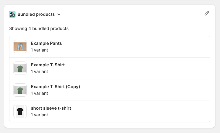 Create bundled products